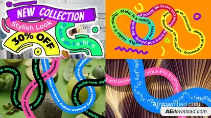 Abstract Line Titles Titles template preview