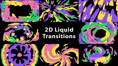 Abstract Liquid Transitions Elements template preview