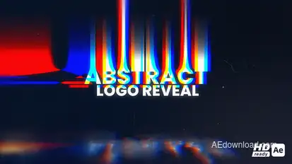 Abstract Glitch Logo Reveal Logo Stings template preview