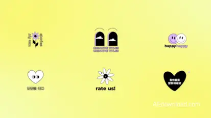 Abstract Lyric Titles for After Effects Titles template preview