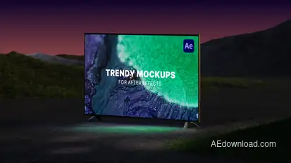Abstract Nature TV Mockups Video Displays template preview