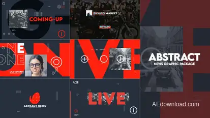 Abstract News Graphic Pack broadcast-packages template preview