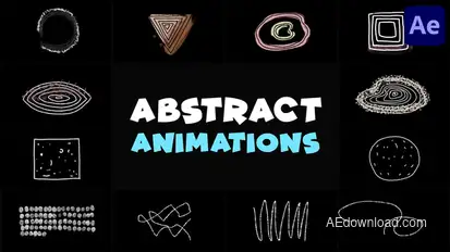 Abstract Scribble Animations | After Effects Elements template preview