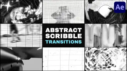 Abstract Scribble Seamless Transitions | After Effects Elements template preview