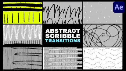 Abstract Scribble Transitions | After Effects Elements template preview