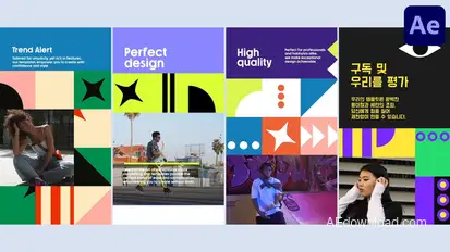 Abstract Shapes Social Media Stories for After Effects Openers template preview