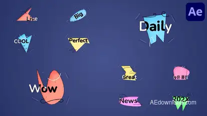 Abstract Shapes Titles for After Effects Titles template preview