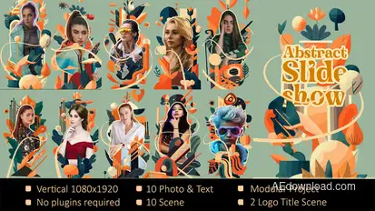 Abstract Slideshow Video Displays template preview