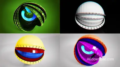 Abstract Sphere Unfolding Logo Stings template preview