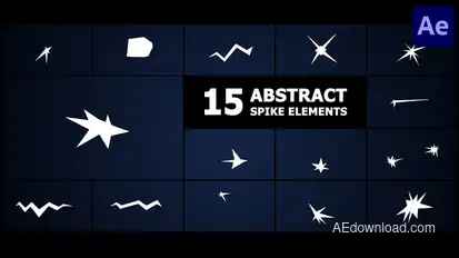 Abstract Spike Elements | After Effects Elements template preview