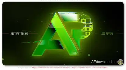 Abstract Techno Logo Reveal Logo Stings template preview