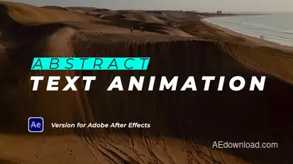 Abstract Text Animation Titles template preview