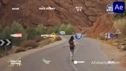 Abstract Titles for After Effects Titles template preview