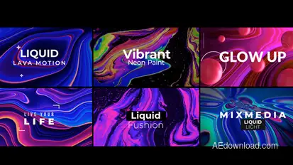 Abstract Titles | Liquid Light | Mobile Titles template preview
