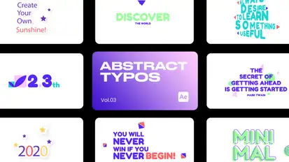 Abstract Typo 03 for After Effects Titles template preview
