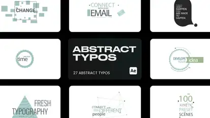 Abstract Typo for After Effects Titles template preview