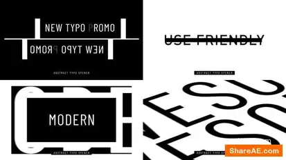 Abstract Typo Intro Openers template preview