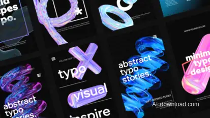 Abstract Typo Stories Titles template preview