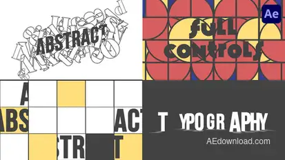 Abstract Typography Titles template preview