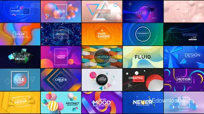 Abstract Typography for After Effects | Responsive Design Titles template preview