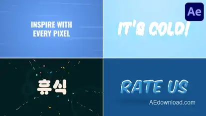 Abstract Typography Slides for After Effects Openers template preview