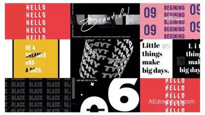 Abstract Typography titles Titles template preview