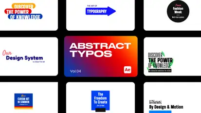Abstract Typos 04 for After Effects Titles template preview