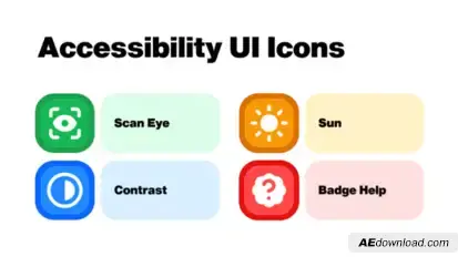Accessibility UI Icons Elements template preview