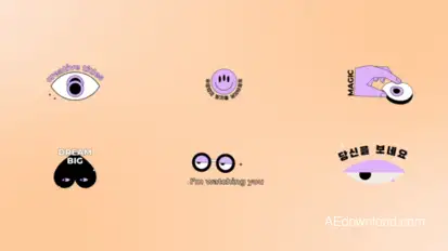 Acid And Lyric Eyes Titles for After Effects Titles template preview