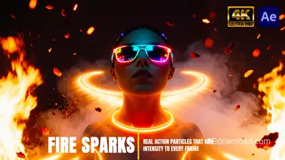 Action Fire Sparks Overlays Pack Elements template preview