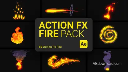 Action FX Fire Pack For After Effects Elements template preview