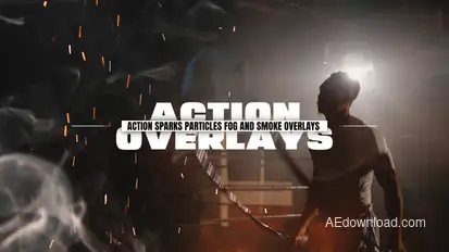 Action Sparks Particles Fog and Smoke Overlays Elements template preview