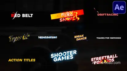 Action Titles | After Effects Titles template preview