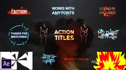 Action Titles Pack | After Effects Titles template preview