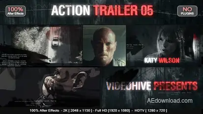 Action Trailer 05 Titles template preview
