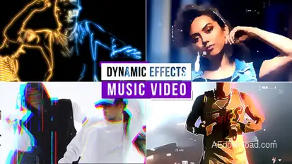 Dynamic Effects Music Video Video Displays template preview