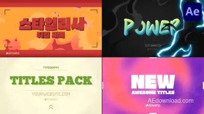 Action Typography Titles for After Effects Titles template preview