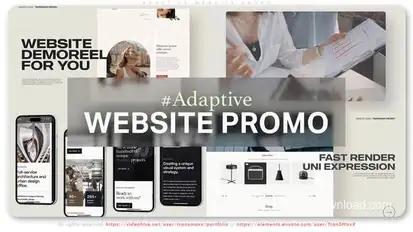 Adaptive Website Promo Product Promo template preview