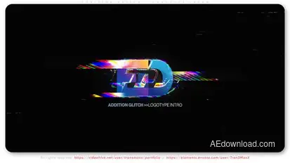 Addition Glitch - Logotype Intro Logo Stings template preview