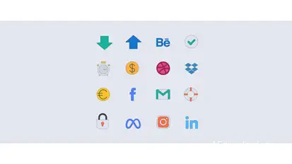 Adds & Social Media Icons vol. 1 Infographics template preview
