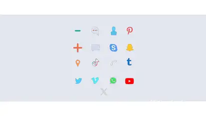 Adds & Social Media Icons vol. 2 folder Infographics template preview