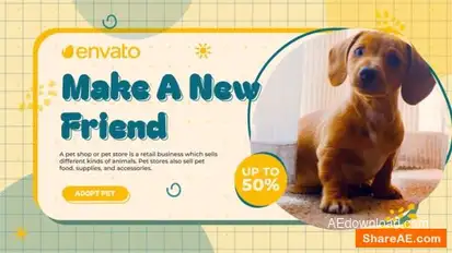 Adopt Pet Pet Sale Promo Openers template preview