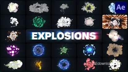 Advanced Explosions Pack for After Effects Elements template preview