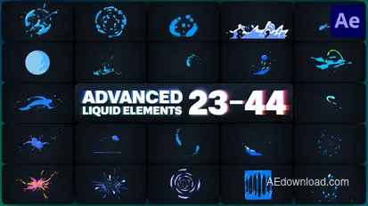Advanced Liquid Elements for After Effects Elements template preview