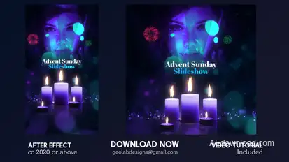 Advent Sunday Slideshow Openers template preview