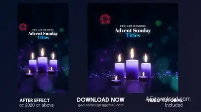 Advent Sunday Titles Openers template preview