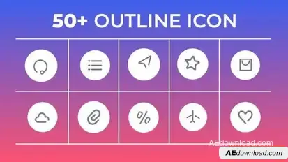 Videohive After Effects Outline Icon Element Pack Elements template preview