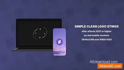 Videohive After Effects Simple Clean Logo Stings for PC and Mobile Logo Stings template preview