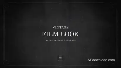 After Effects Vintage Film Look Template in 4K Elements template preview