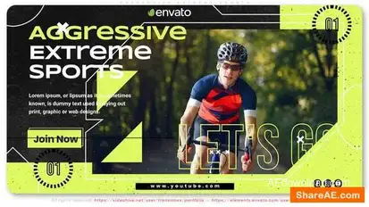 Aggressive Extreme Sports Openers template preview